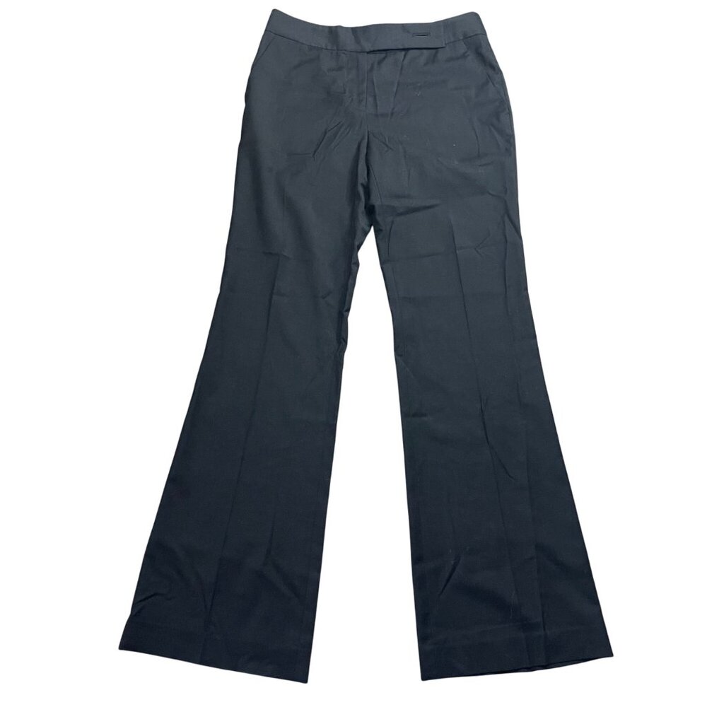 Tory Burch Black Dress Flare Pants Women's 6 Lightweight Luxe Wool Blend‎ FLAW